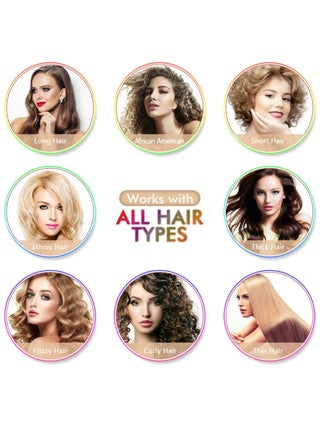 5 in 1 Interchangeable Curling Iron Wand Set with LCD Display - Multi-Size 10-38mm Barrels, Hot Air Brush & Comb Tools for Versatile Curls/Waves (19-25mm/38mm/10mm/25mm) - view 4
