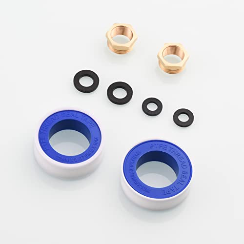 Tecmolog 2 Pcs BSP to NPT Adapter Brass G1/2 Female Thread to 1/2 NPT Male Thread Connector Converter Fittings, SBA037-2 - Image 3