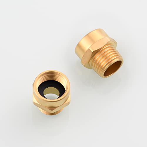 Tecmolog 2 Pcs BSP to NPT Adapter Brass G1/2 Female Thread to 1/2 NPT Male Thread Connector Converter Fittings, SBA037-2 - Image 4