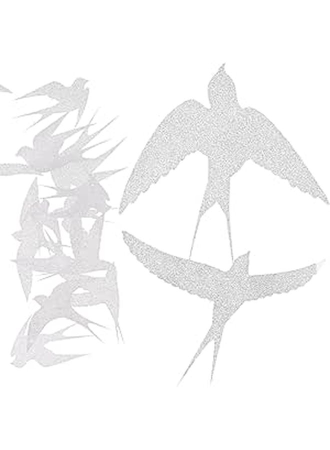 Frosted Finish Anti Collision Bird Window Stickers 20pcs Static Cling Removable Decals - Image 1