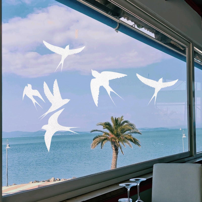 Frosted Finish Anti Collision Bird Window Stickers 20pcs Static Cling Removable Decals - Image 5