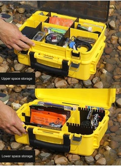 MEBAO Fishing Tackle Box Organizer Double Layer Tackle Storage Fishing Boxes Outdoor Box with Adjustable Dividers 43 * 29.5 * 18.6cm (Black)  - Image 5