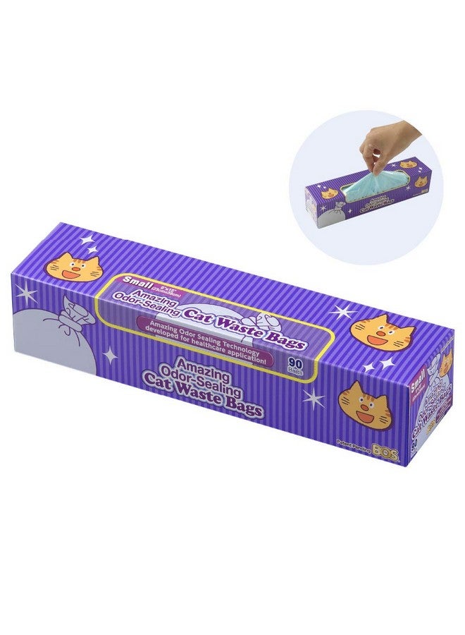 بوس أكياس فضلات القطط المذهلة التي تغلق الروائح الكريهة - متينة وغير معطرة [المقاس: صغير، اللون: أزرق فاتح] (90 كيسًا، عبوة من قطعة واحدة) (90 كيسًا)؟ قد تكون صغيرة جدًا بحيث لا يمكن وضع مغرفة قمامة بداخلها! - Image 1