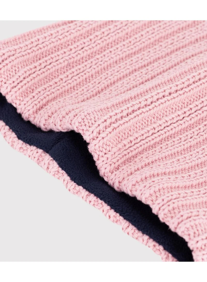 Petit Bateau Children's fleece-lined knitted snood