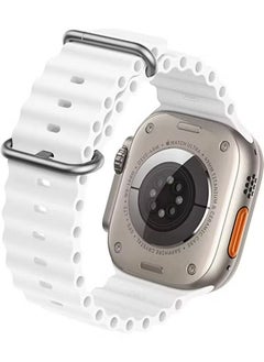 Zaboon Apple Watch Ocean Band 49mm 45mm 44mm 42mm Soft Silicone Loop Strap for iWatch Series Ultra/8/7/SE/6/5/4/3/2/1 White  - Image 2