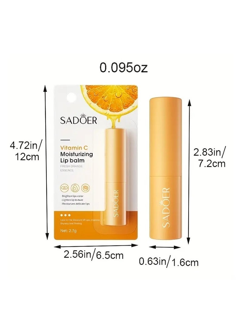 SADOER 2 pcs Natural Vitamin C Aloe Vera Lip Balm - Moisturizing Lip Gloss For Healthy, Glossy Lips - Image 3