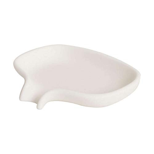 Bosign Silicone Soap Dish, Large, White - Spout Drips Excess Water - Image 1