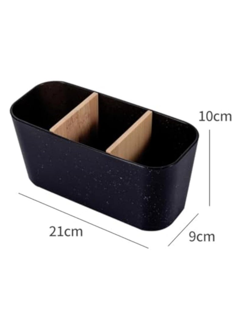 Arabest Toothbrush Holder with Anti-Slip, Multi-Functional Storage, Large Electric Toothbrush and Toothpaste Organizer Caddy for Bathroom Vanity Sink Countertop (Black)  - Image 2