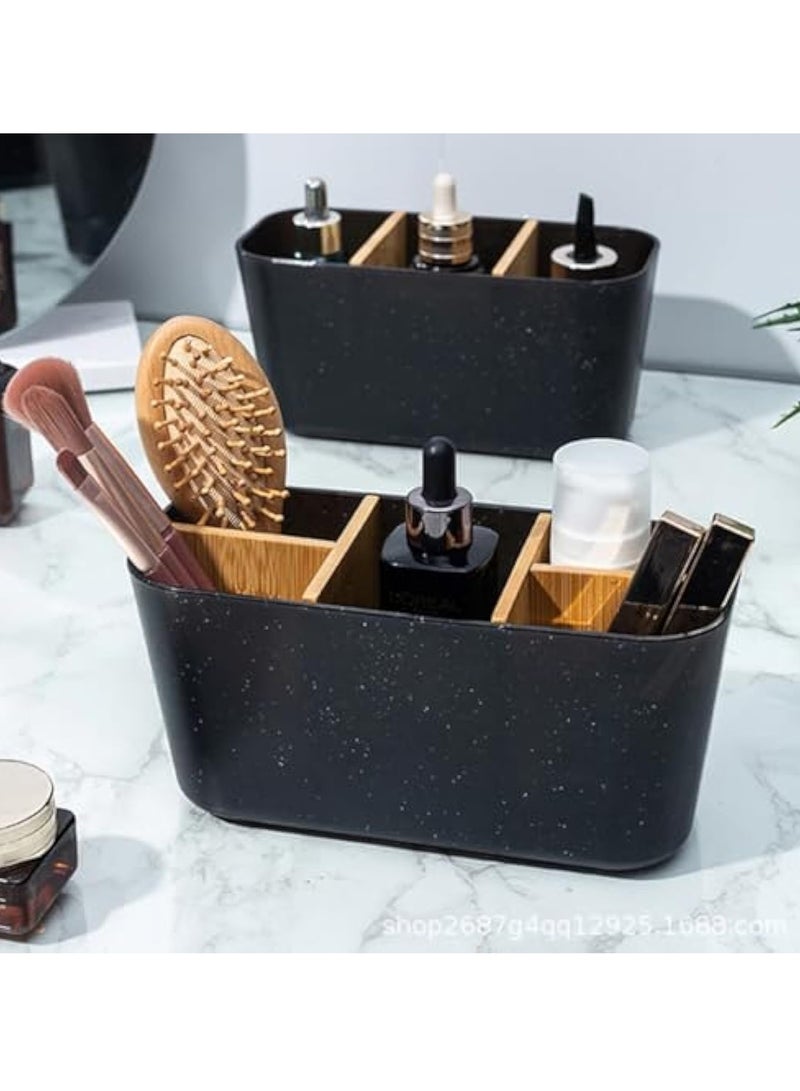 Arabest Toothbrush Holder with Anti-Slip, Multi-Functional Storage, Large Electric Toothbrush and Toothpaste Organizer Caddy for Bathroom Vanity Sink Countertop (Black)  - Image 4