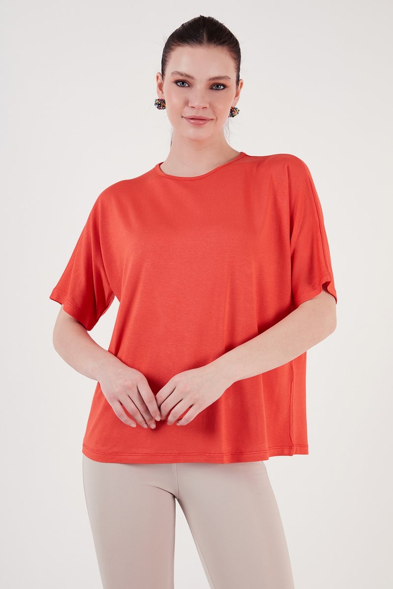 Lela Crew Neck Oversize Flexible Textured Blouse Women's Blouse 5864528  - Image 4