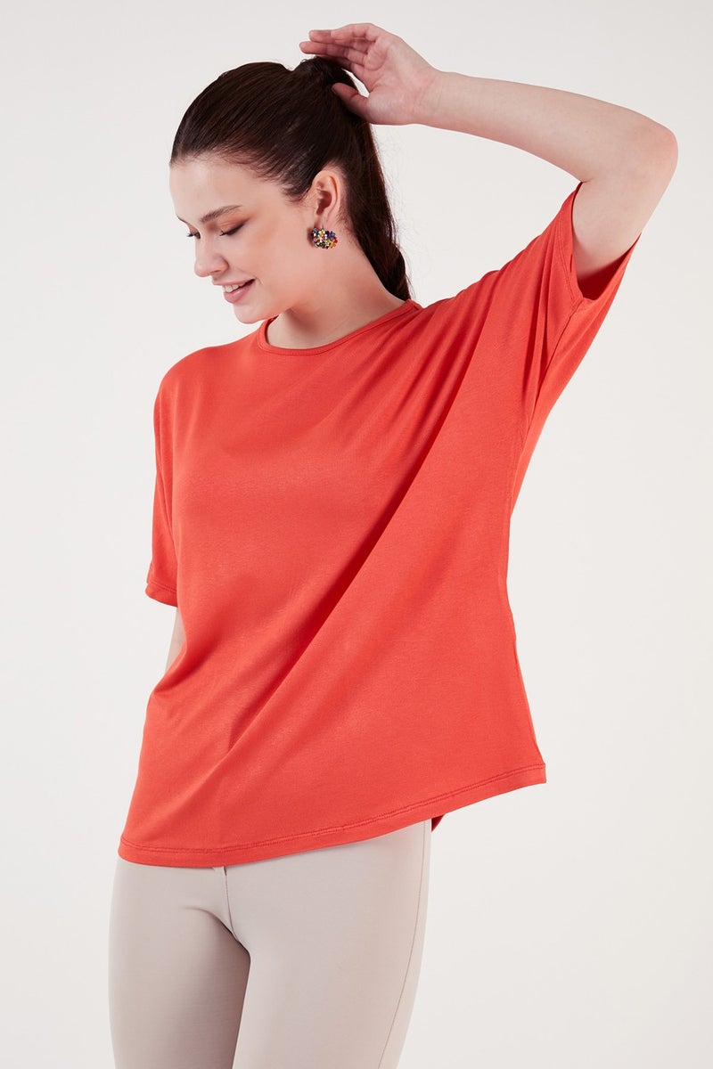 Lela Crew Neck Oversize Flexible Textured Blouse Women's Blouse 5864528  - Image 3
