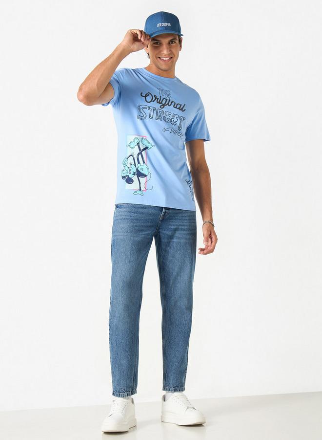 اس بي كاركترز تيشيرت بياقة ضيّقة وأكمام قصيرة وطبعات ميكي ماوس - Image 2