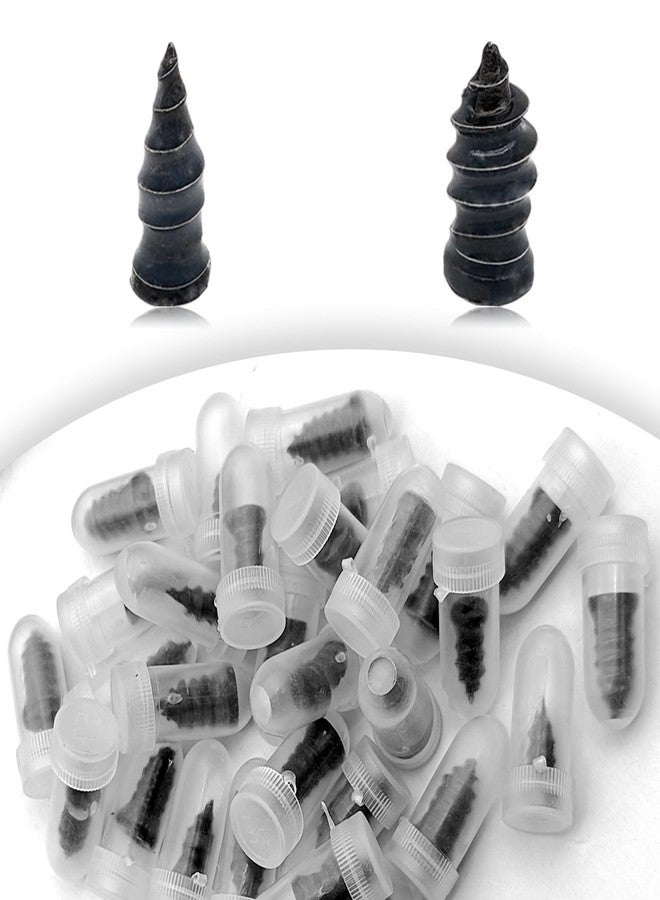 LTDCVTR 60Pcs Tire Repair Rubber Nail, Spiral Rubber Nails & Screw Plugs Tire Repair Kit Self-Service Vacuum Tire Puncture Repair Tool for Car, Motorcycle, Truck, Tractor, Jp -Reliable Tire Repair - Image 1