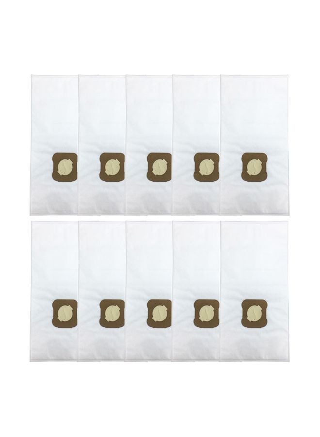NIBEMINENT 10-Piece Vacuum Cleaner Dust Bags White/Beige 30.5x1.7x28.2centimeter - Image 1