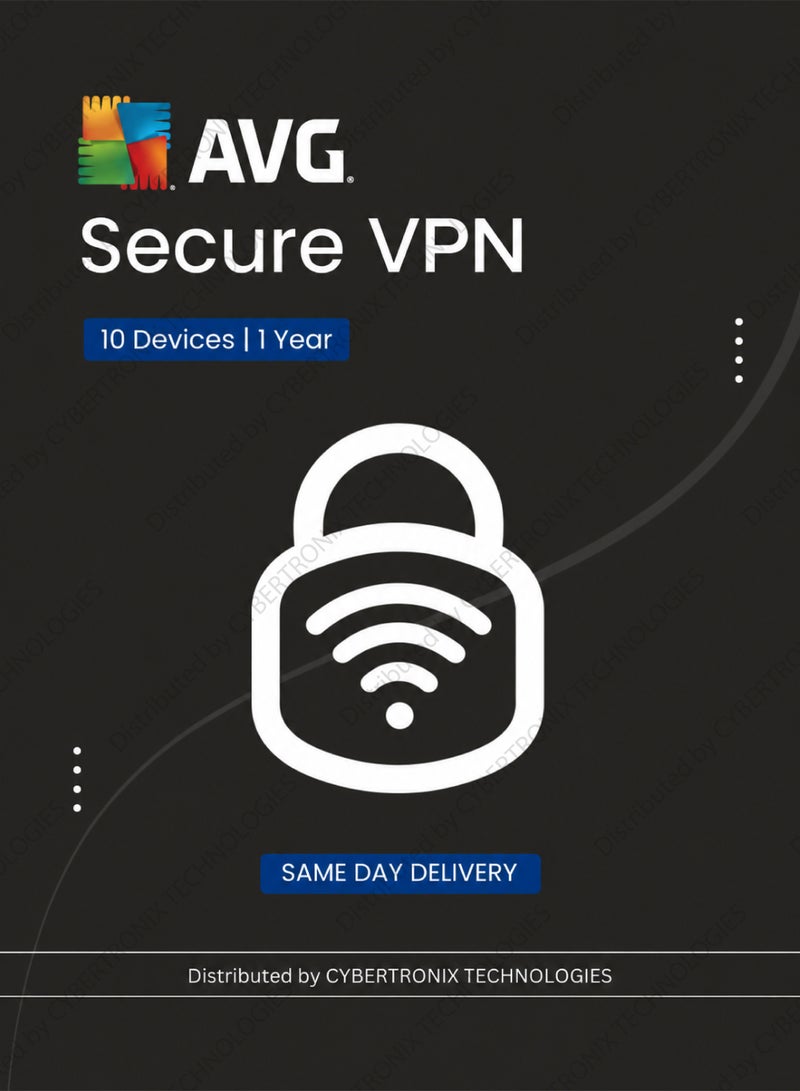AVG Secure VPN | 10 أجهزة لمدة سنة واحدة | ترخيص رقمي | توصيل في نفس اليوم