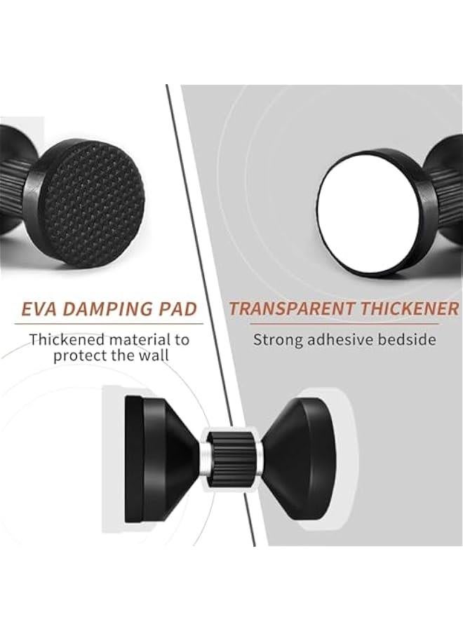 HOOKOR Headboard Stoppers for Wall, Adjustable Threaded Bed Frame Anti-Shake Tool, Bedside Anti Shake Tool for Beds Sofas Cabinets, Easy to Install, 4PCs, Black,M - Image 4