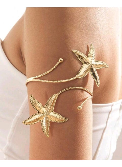 pc Minimalist Open-Ended Ocean Series Petite Shell & Starfish Bracelet