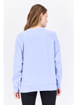 Adidas Women Sportswear Fit Long Sleeves Outdoor Sweater, Light Blue  - Image 2