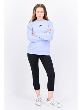 Adidas Women Sportswear Fit Long Sleeves Outdoor Sweater, Light Blue  - Image 4