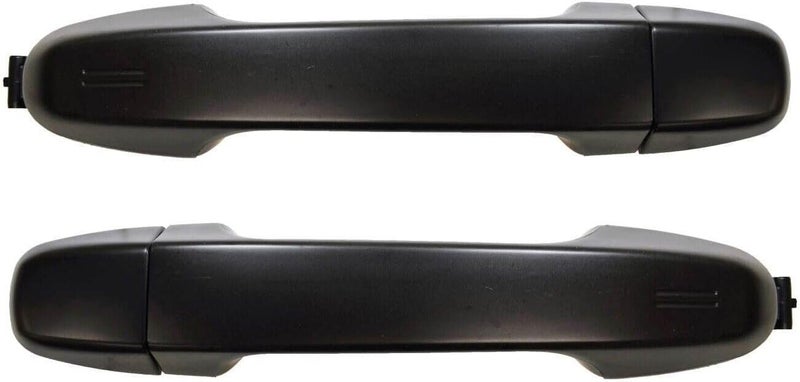 PT Auto Warehouse TO-3301S-RP - Outer Exterior Outside Door Handle, Smooth Black - Rear Left/Right Pair - Image 1