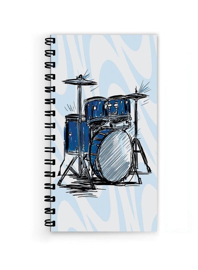 VPRINT QUALITY دفتر ملاحظات Vprint Music Drum ذو غلاف حلزوني وأوراق فارغة غير مسطرة، مقاس A5 (6 × 9 بوصات) (Music Drum) - Image 1