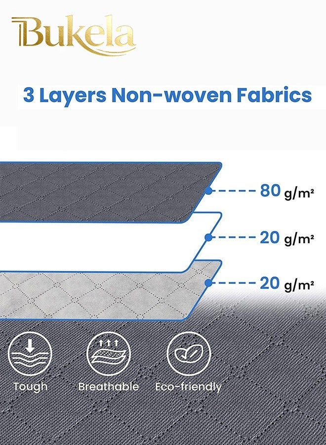 Bukela 6 Pack 90L Clothes Storage Foldable Blanket Storage Containers for Organizing Bedroom Closet Clothing Comforter Organization and Storage with Lids and Handle - Image 3