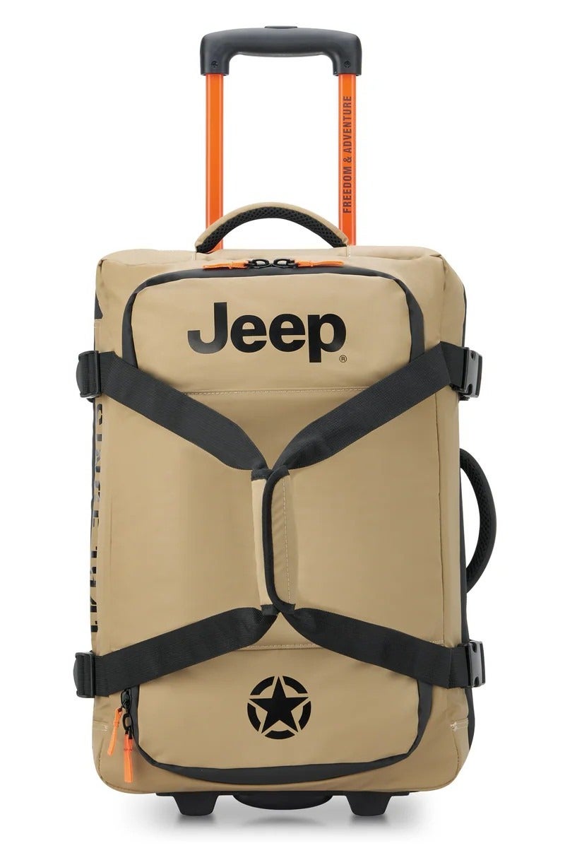 جيب حقيبة سفر بعجلتين  سم من القماش الناعم بلون الرمال الدافئة - Image 1