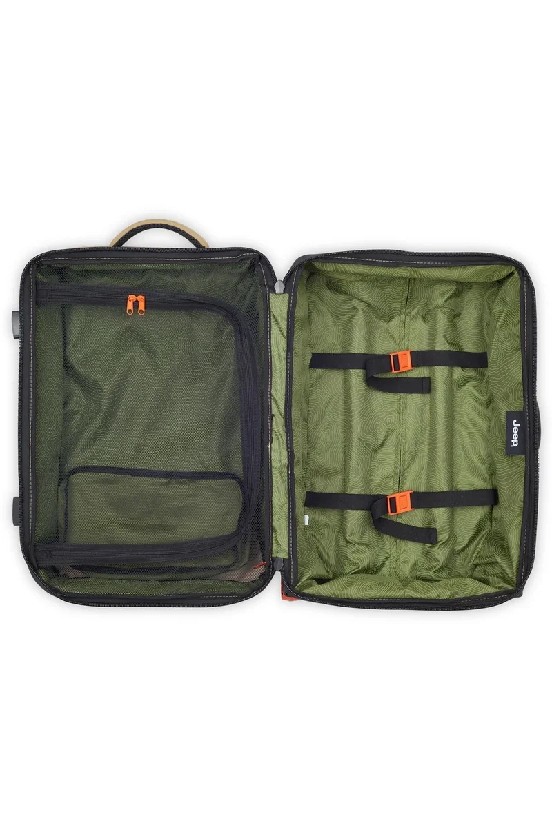Jeep JS005A - 55cm Softcase 2-Wheel Luggage Trolley Duffle - Warm Sand