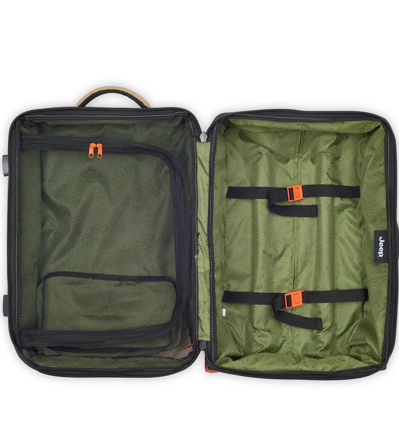 Jeep  JS005A 55 Cm Small Softcase 2-Wheeled Cabin Luggage Trolley Duffle - Warm Sand  | Best Price UAE
