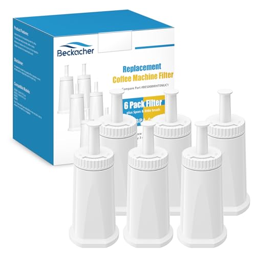 Beckacher 6 Pack Upgrade Water Filters Compatible with Breville BES880 Barista Touch, BES990 BES980 Oracle Touch and BES878 BES920 Bambino ClaroSwiss Sage Espresso coffee Machine, #BES008WHT0NUC1 - Image 1