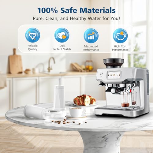Beckacher 6 Pack Upgrade Water Filters Compatible with Breville BES880 Barista Touch, BES990 BES980 Oracle Touch and BES878 BES920 Bambino ClaroSwiss Sage Espresso coffee Machine, #BES008WHT0NUC1 - Image 4