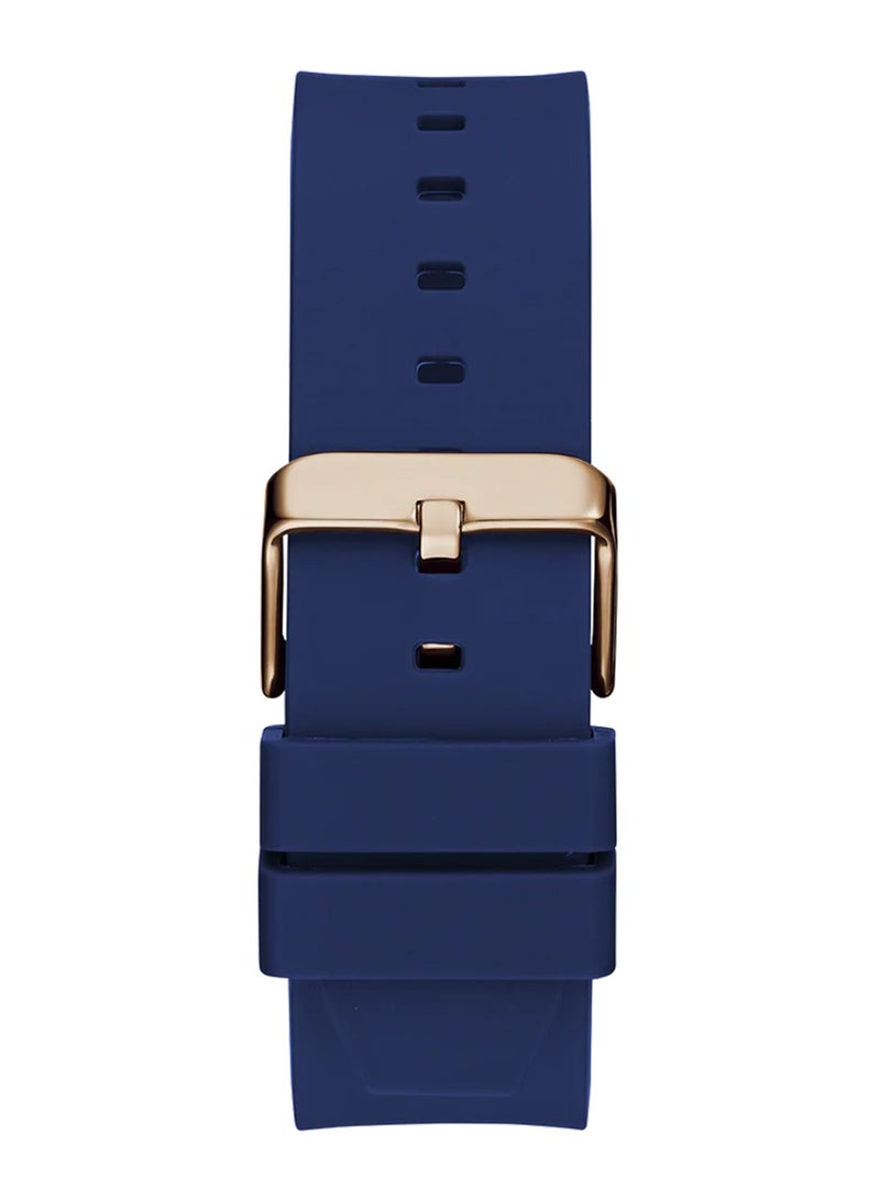 GUESS Men's Blue Rose Gold Tone Multi-function Watch GW0491G4 - 45mm - Image 4
