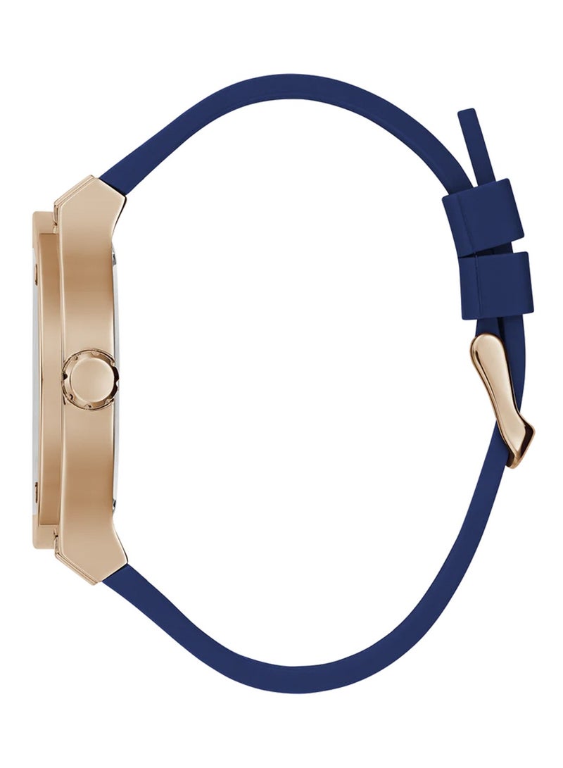 GUESS Men's Blue Rose Gold Tone Multi-function Watch GW0491G4 - 45mm - Image 3