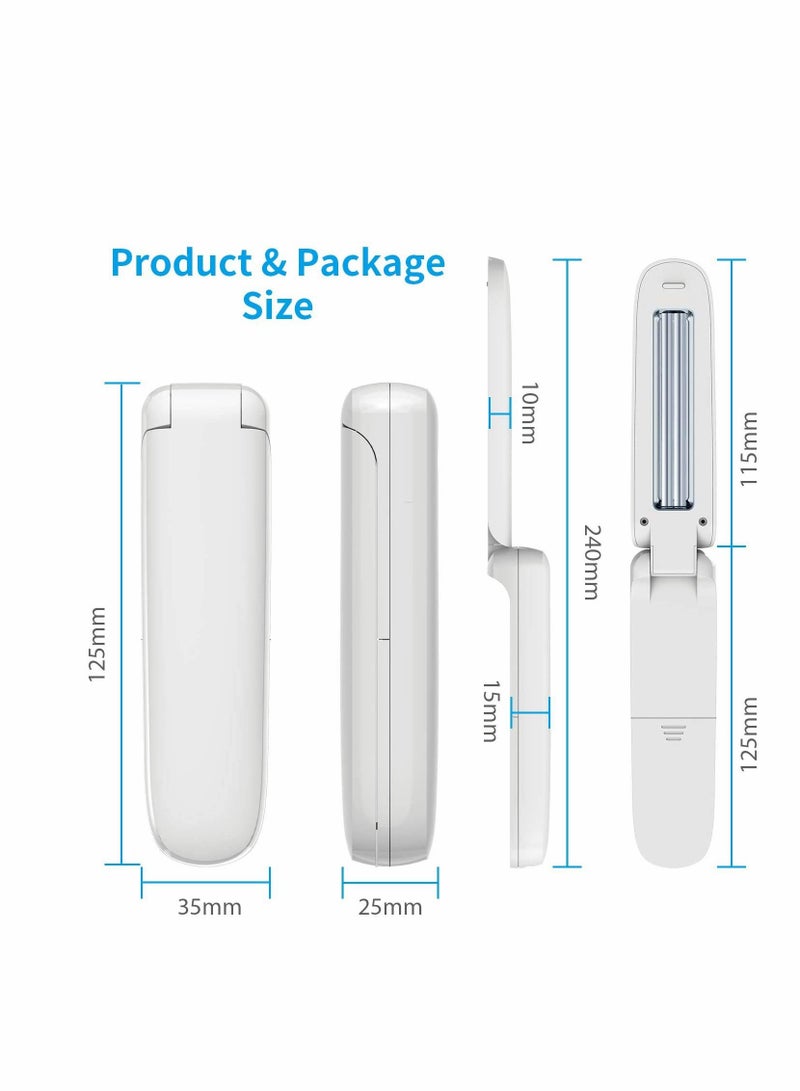 Excefore Portable UV Wand Sanitizer Machine, Handheld UV Light Sanitizer, for Household Travel Office Hotel Wardrobe Toilet Car Pet Area, Pack of 1 - Image 5