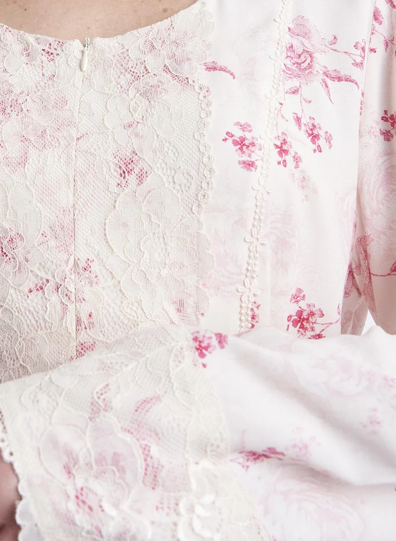 KASHKHA Pink Nightwear with Waist Band