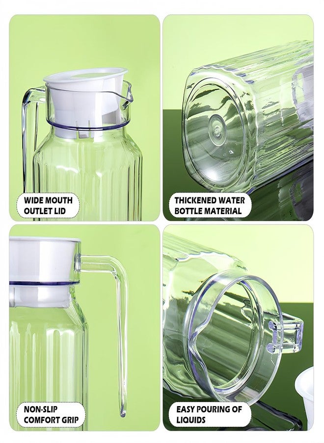 DOERDO DD DOERDO Plastic Pitcher with Lid, Broken Resistant Beverage Jugs, Ice Cold Juice Jug for Homemade Juice Iced Tea Milk Beverage, 3.3X6.2Inch, 600ML - Image 5