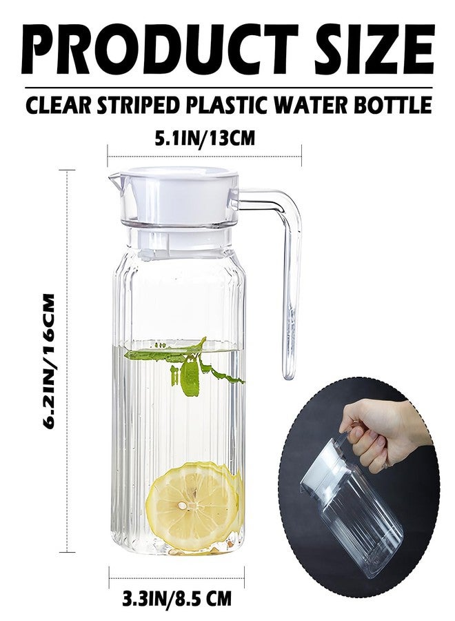 DOERDO DD DOERDO Plastic Pitcher with Lid, Broken Resistant Beverage Jugs, Ice Cold Juice Jug for Homemade Juice Iced Tea Milk Beverage, 3.3X6.2Inch, 600ML - Image 2