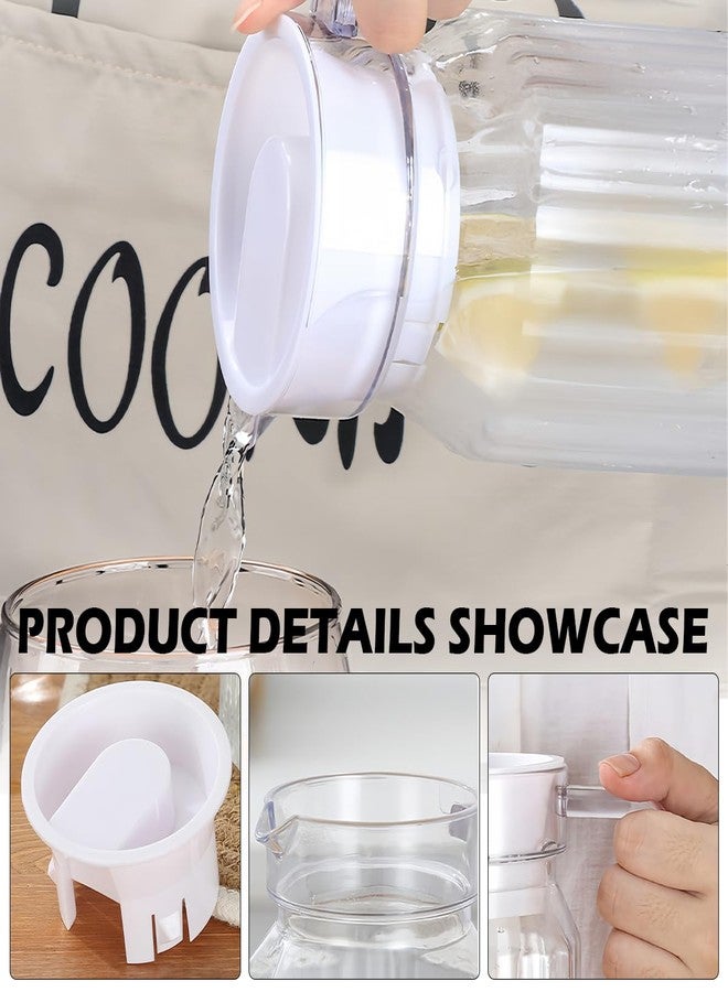 DOERDO DD DOERDO Plastic Pitcher with Lid, Broken Resistant Beverage Jugs, Ice Cold Juice Jug for Homemade Juice Iced Tea Milk Beverage, 3.3X6.2Inch, 600ML - Image 3