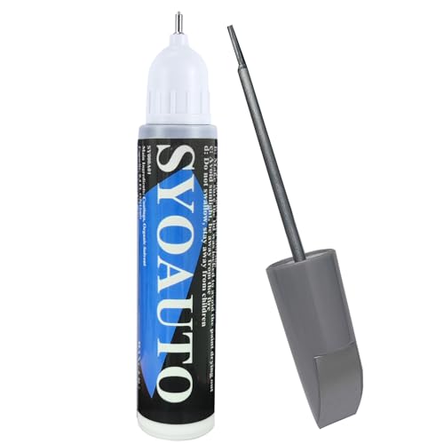SYOAUTO Silver Touch Up Paint for Cars Auto Touch Up Paint Silver Scratch Repair Automotive Silver Car Paint Pen 2 in 1 Car Touch Up Paint 04 oz - Image 1