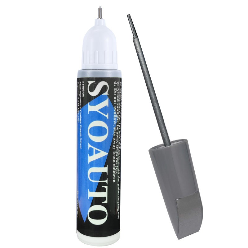 SYOAUTO Silver Touch Up Paint for Cars Auto Touch Up Paint Silver Scratch Repair Automotive Silver Car Paint Pen 2 in 1 Car Touch Up Paint 04 oz - Image 3