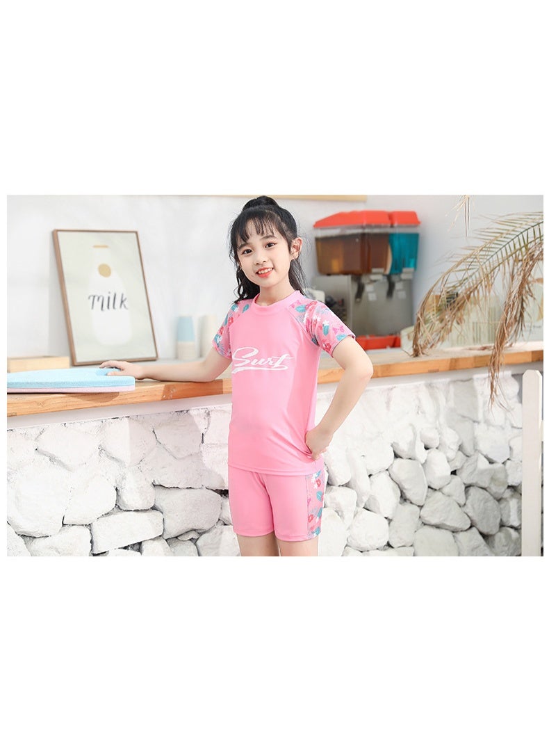 S-Quality 3-Piece Girls’ Bathing Suit Set – Swimsuit, Shorts & Cap – Fun Summer Swimwear for Kids - Image 3