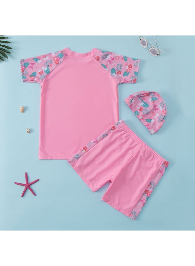 S-Quality 3-Piece Girls’ Bathing Suit Set – Swimsuit, Shorts & Cap – Fun Summer Swimwear for Kids - Image 5