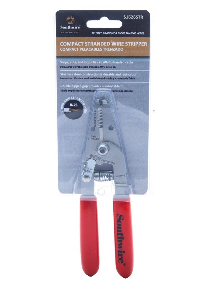 Southwire أدوات ومعدات S1626Str أداة تقشير الأسلاك الصلبة والمجعدة المدمجة - Image 3