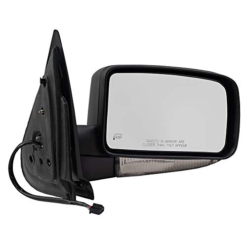 Brock Replacement Passenger Side Power Mirror Paint to Match Black with Heat, Signal, Memory, Puddle Light and Power Folding Compatible with 2005-2006 Expedition & 2003-2006 Navigator - Image 1