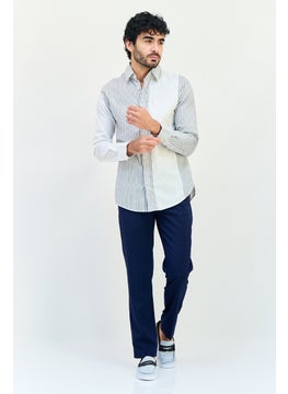 Selected Homme Men Regular Fit Long Sleeve Stripe Casual Shirt, Multicolor  - Image 2