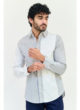 Selected Homme Men Regular Fit Long Sleeve Stripe Casual Shirt, Multicolor  - Image 1