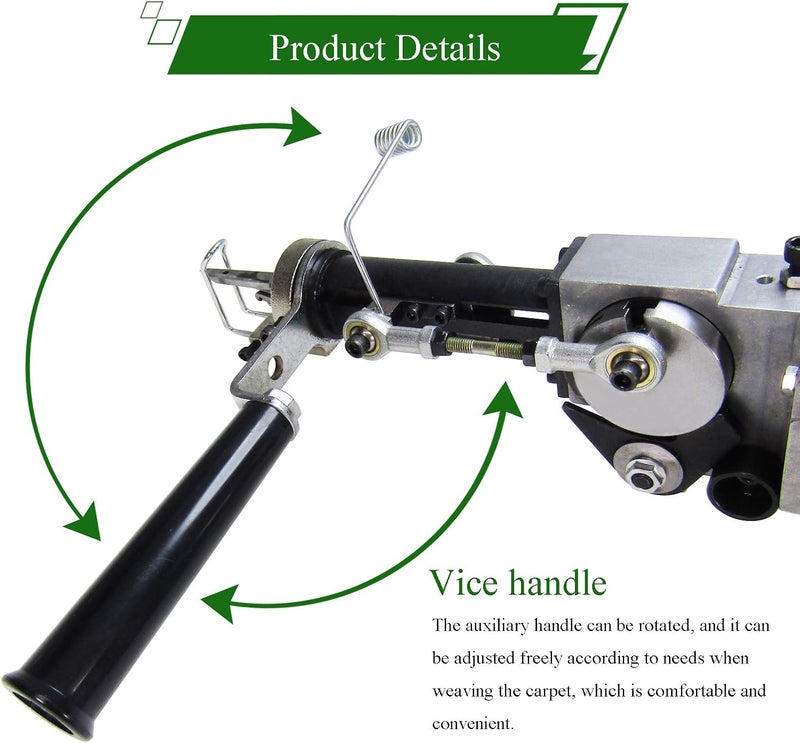 cheekyglo Electric Rug Tufting Gun Carpet Weaving Machine Hand Tufting Gun Both Cut Pile and Loop Pile (220V)220V - Image 4
