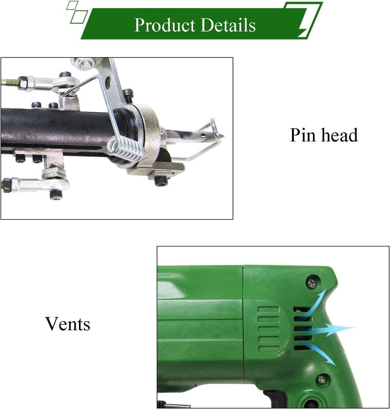 cheekyglo Electric Rug Tufting Gun Carpet Weaving Machine Hand Tufting Gun Both Cut Pile and Loop Pile (220V)220V - Image 5