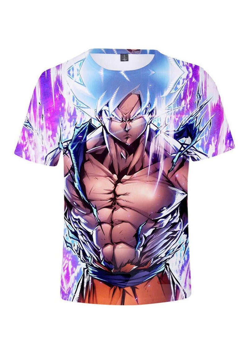 تي شيرت Anime Dragon Ball ثلاثي الأبعاد بطباعة رقمية قابلة للتنفس - Image 1