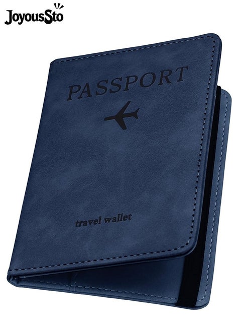 Passport Cover,Passport Holder Travel Wallet,RFID Blocking Passport Case Travel Accessories Card Holder Wallet Unisex Travel Gifts,Blue